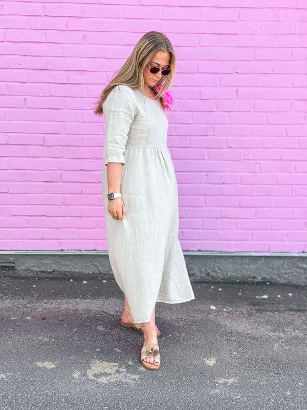 Louise Linen Dress Love Forever