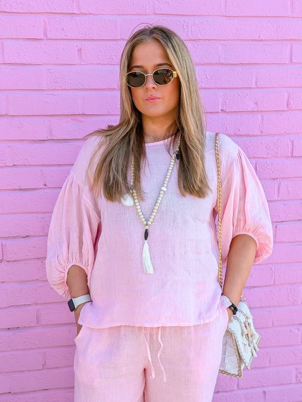 Mette Linen Blouse Love Forever