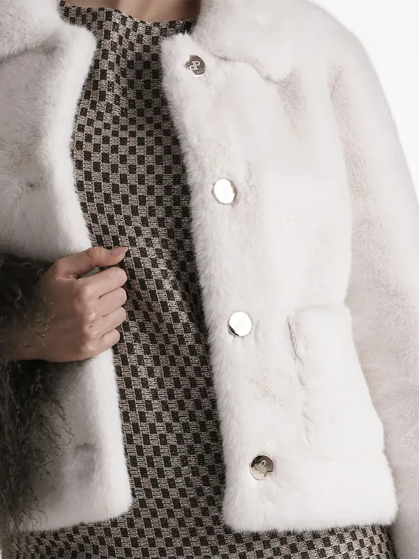 Faux Fur Cream Jacket Pho Firenze
