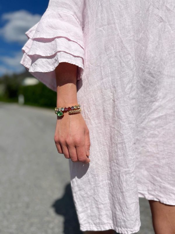 Ruffle Linen Dress