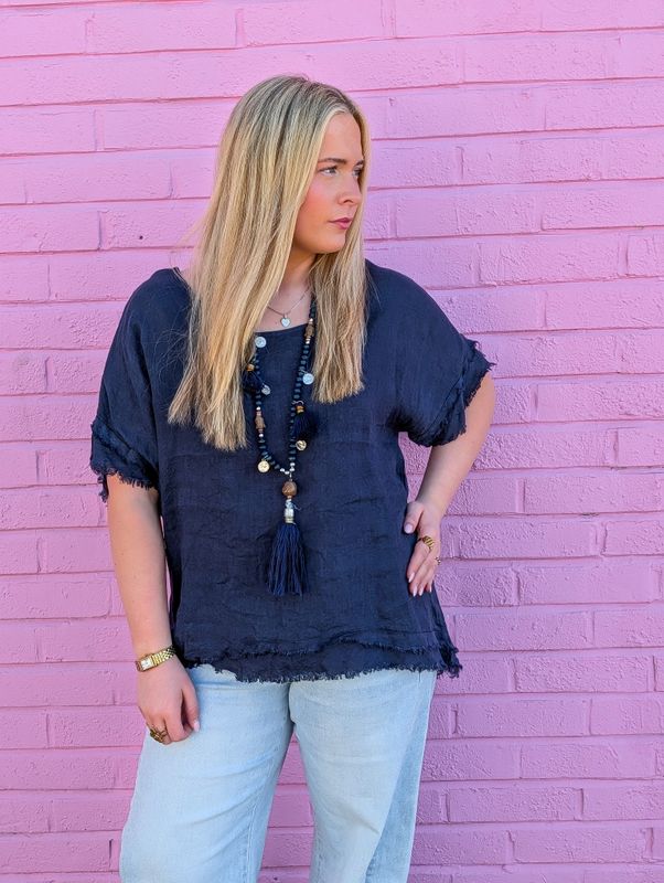 Raw Linen Top 