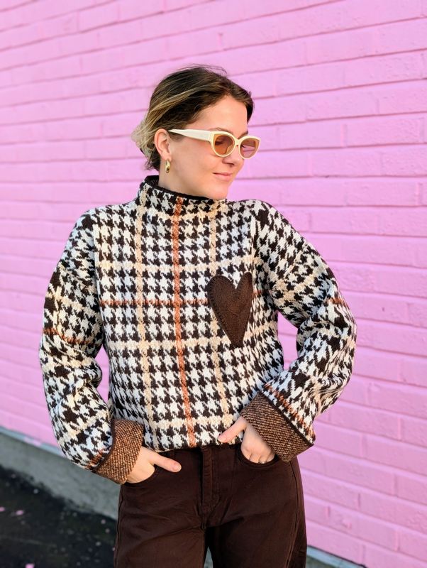 Pepita Pattern Sweater