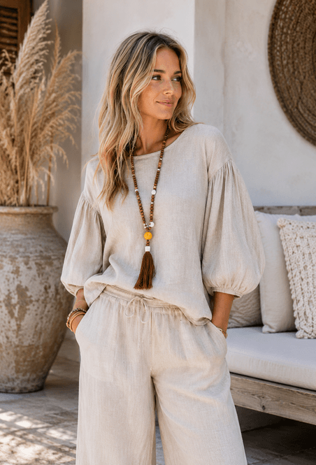 Hovedbilde Mette Linen Blouse Love ...